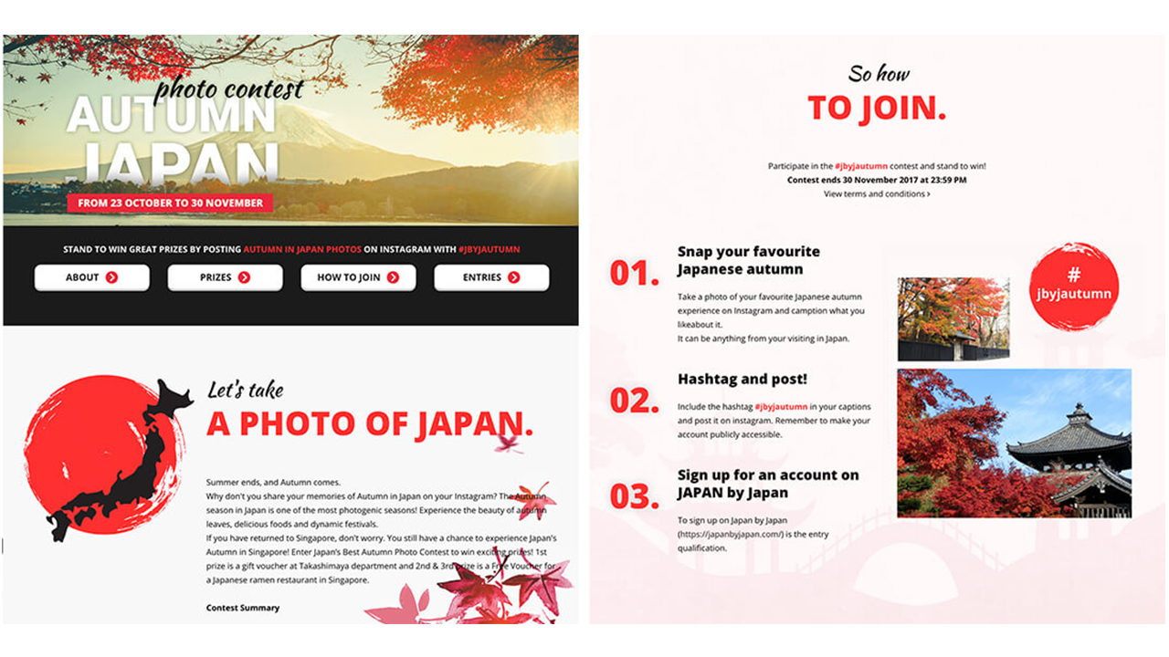 JNTO Japan by Japan | 秋特設サイトモバイル用画像